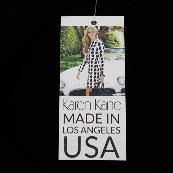 Karen Kane NEW $62 Sz M Silver Sequin Front Black Knit Rayon Blend Back Top