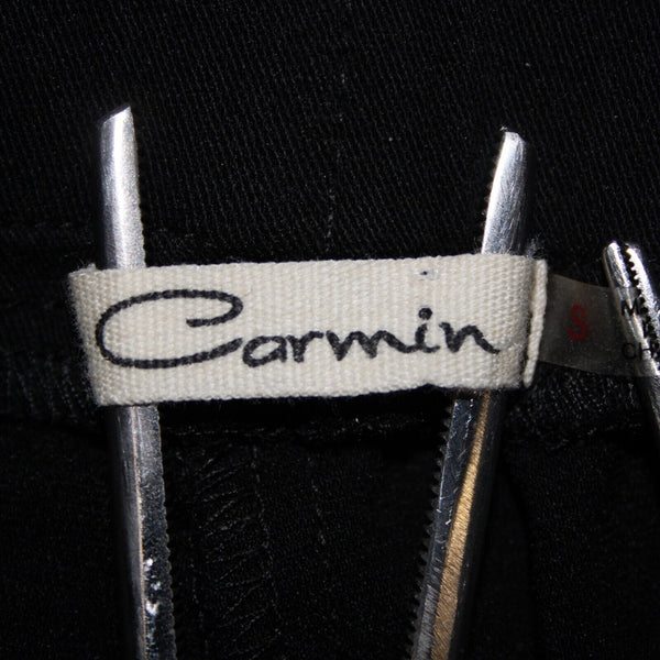 Carmin Sz S x 26 Black Gold Silver Studs Elastic Waist Cotton Polyester Pant