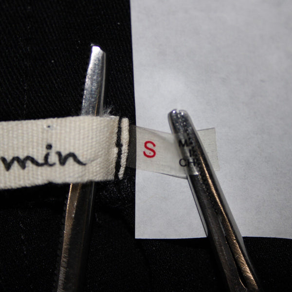 Carmin Sz S x 26 Black Gold Silver Studs Elastic Waist Cotton Polyester Pant