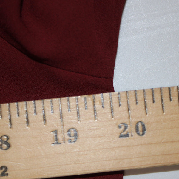 Pleione Top Sz XS Burgundy Red Collared Hi Lo Buttons 100% Polyester Top