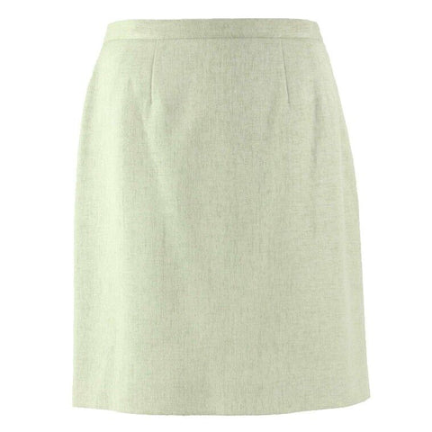 Jones New York Sz 12 Light Moss Poly Rayon Linen Lined Back Zip Straight Skirt