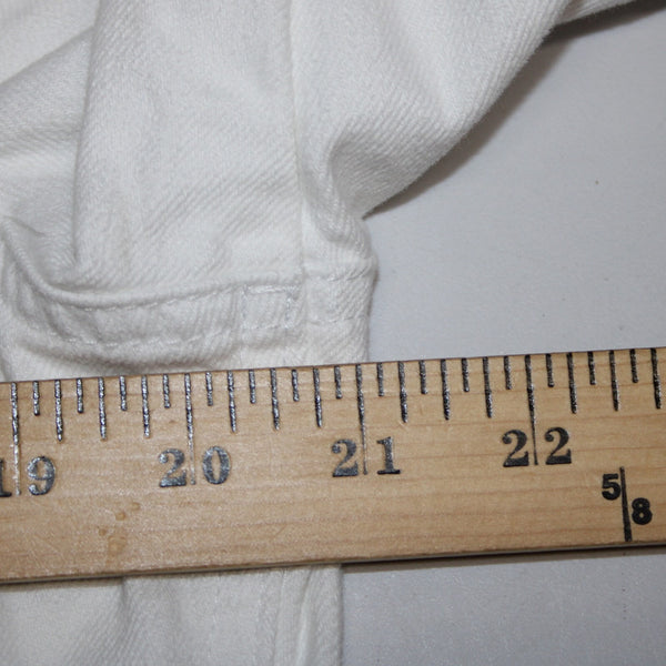 Hi Gorgeous NEW $245 Covo Sz M White Black Logo Button 100% Cotton Crop Jacket