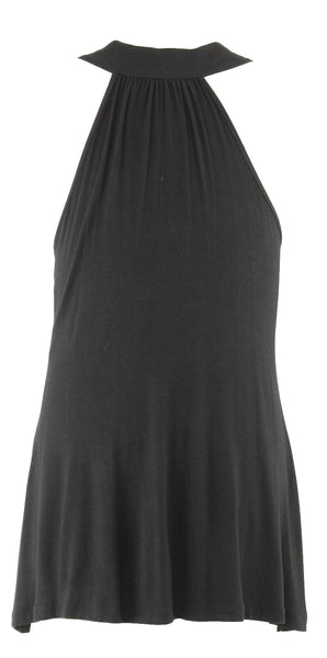 Dating Sz S Black Silver Metallic Rhinestones Rayon Spandex Top