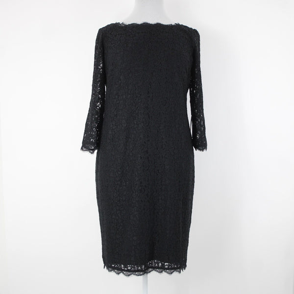 Adrianna Papell NEW Sz 22W Black Lace Lined Viscose Nylon Knee Length Dress