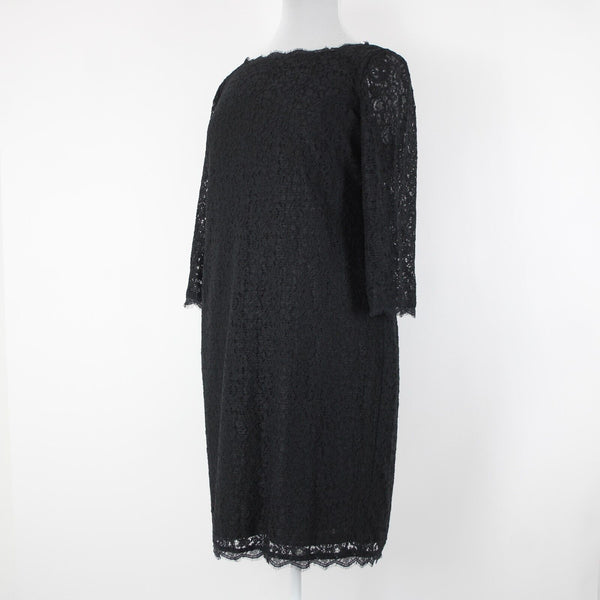 Adrianna Papell NEW Sz 22W Black Lace Lined Viscose Nylon Knee Length Dress