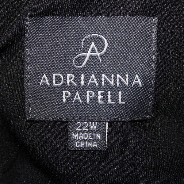 Adrianna Papell NEW Sz 22W Black Lace Lined Viscose Nylon Knee Length Dress