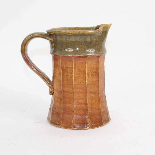 Rockhouse Pottery Signed Poole 1996 Mottled Green Hand Thrown Pitcher