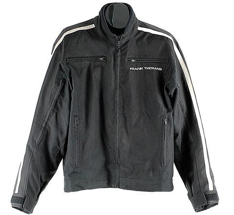 Frank Thomas Aqua Fore Sz L Black Tan Nylon Poly Armasport Moto Jacket