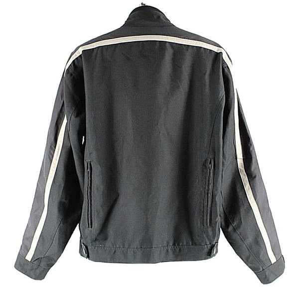 Frank Thomas Aqua Fore Sz L Black Tan Nylon Poly Armasport Moto Jacket