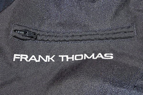 Frank Thomas Aqua Fore Sz L Black Tan Nylon Poly Armasport Moto Jacket