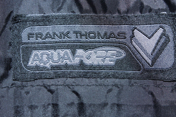 Frank Thomas Aqua Fore Sz L Black Tan Nylon Poly Armasport Moto Jacket