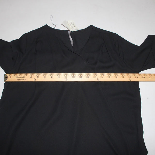 Red Dolly Top NEW $33 Sz S Black V Neck Peplum 100% Polyester Top