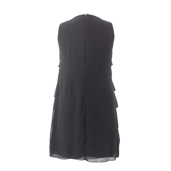 Lane Bryant Dress NEW $80 Sz 20 Black Draped Overlay Lined 100% Polyester