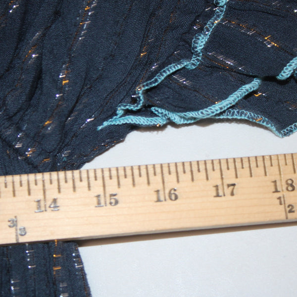 Palak Dress NEW Moda Polak Sz Free Size Navy Blue Embroid Sequin 100% Viscose