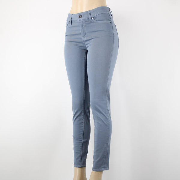 White House Black Market NEW The Skinny Sz 2 x 29 LT Blue Mid Rise Cotton Pant