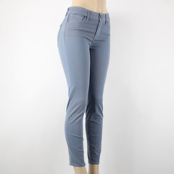 White House Black Market NEW The Skinny Sz 2 x 29 LT Blue Mid Rise Cotton Pant