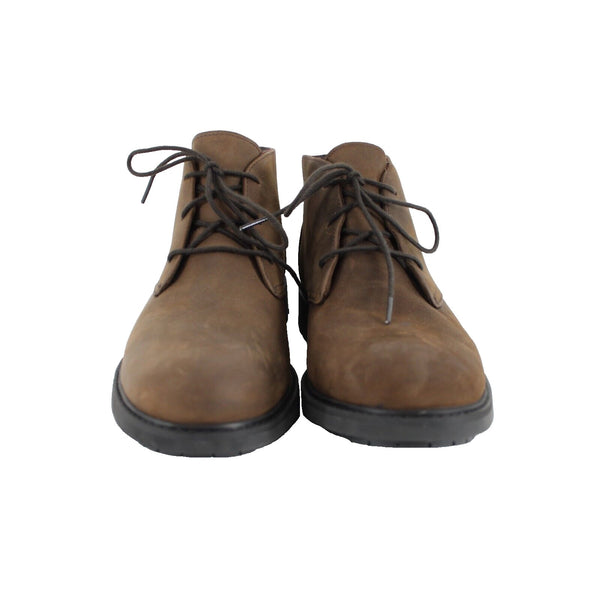 Timberland Sz 9 Dark Brown Weatherproof Lace Up Leather Fabric Lined Ankle Boot