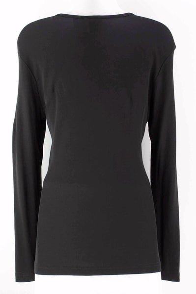 Free Wear Sz S Black With Black Scattered Crystals 100% Rayon Top