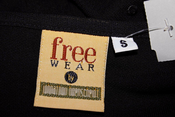 Free Wear Sz S Black With Black Scattered Crystals 100% Rayon Top