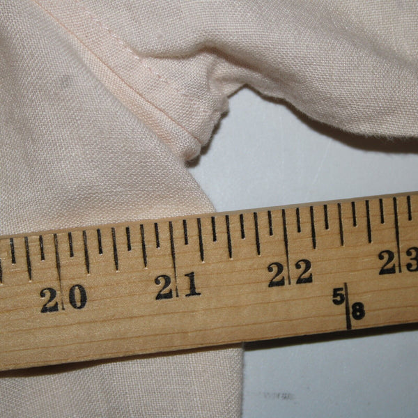 Chicos NEW $149 Sz L Calm Shell Peach Pockets Cut Work 100% Linen Poly Jacket