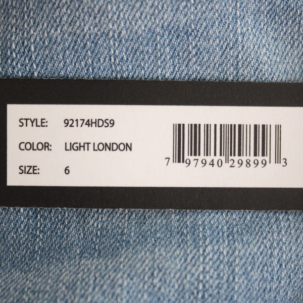 D Jeans NEW Sz 6 Light London Denim Button Knee Length Cotton Poly Skirt