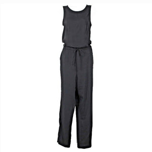 Bcbg Maxazria NEW Liam Sz XS Black Open Lace Back Pocket 100% Polyester Jumpsuit