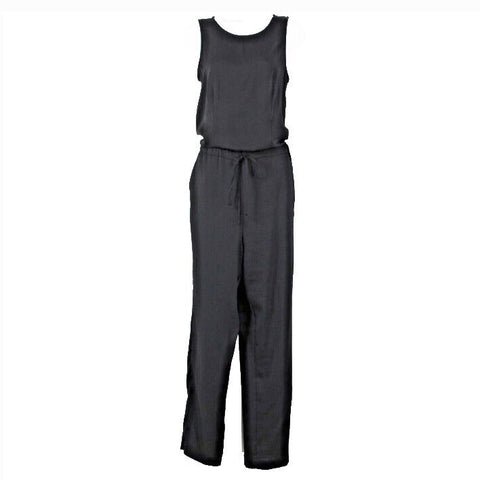Bcbg Maxazria NEW Liam Sz XS Black Open Lace Back Pocket 100% Polyester Jumpsuit