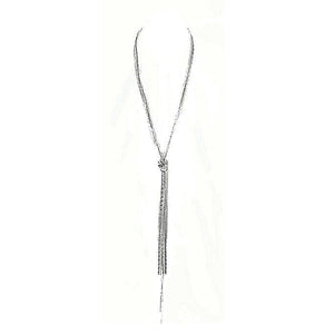 Charter Club 22.5+3 Gold & Silvertone Gunmetal 7 Strand Chain Knot Necklace