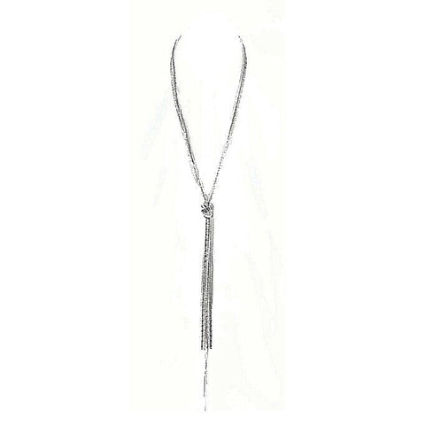 Charter Club 22.5+3 Gold & Silvertone Gunmetal 7 Strand Chain Knot Necklace