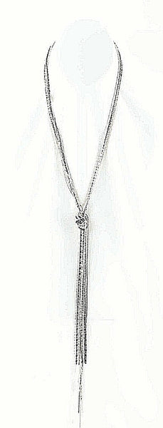 Charter Club 22.5+3 Gold & Silvertone Gunmetal 7 Strand Chain Knot Necklace
