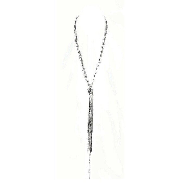 Charter Club 22.5+3 Gold & Silvertone Gunmetal 7 Strand Chain Knot Necklace
