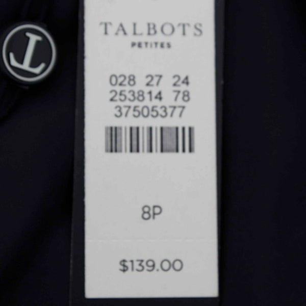Talbots NEW $139 Sz 8P Black Sparkle Flowy Lined Polyester Nylon Skirt