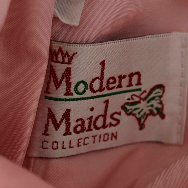 Modern Maids NEW $188 Sz 10 Pink M1953 FL Rhinestones Ruffle Bolero Maxi Dress