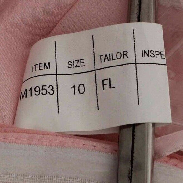 Modern Maids NEW $188 Sz 10 Pink M1953 FL Rhinestones Ruffle Bolero Maxi Dress