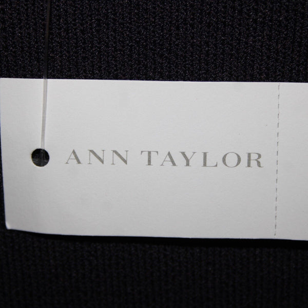 Ann Taylor NEW $149 Sz XS Blue White Tight Knit Fit Flare Rayon Nylon Dress