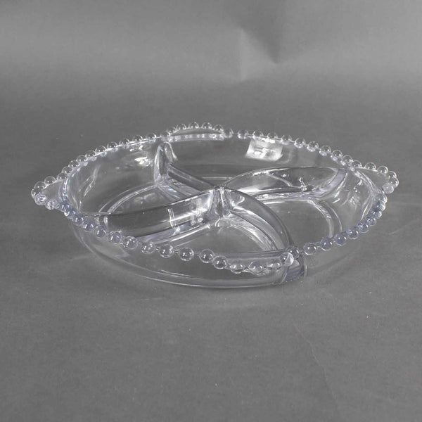 Imperial Candlewick Hobnail 10" Snack Relish Dish Tray