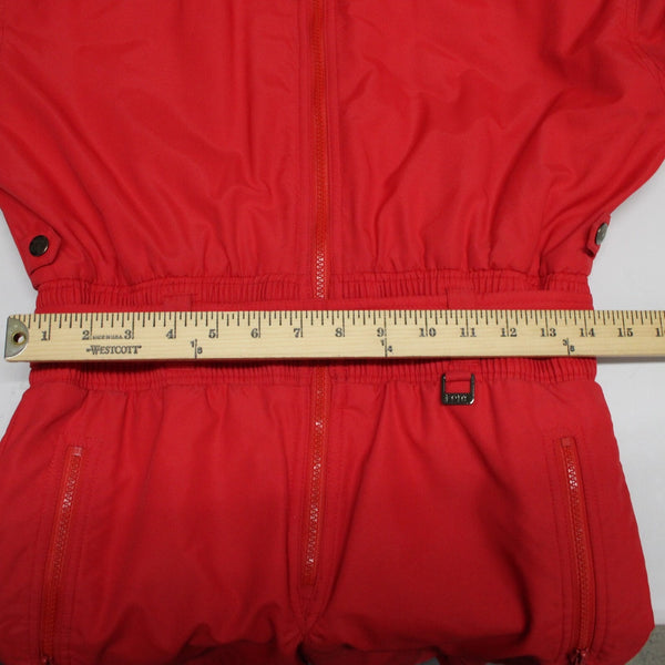 Fera Sz 8 Red Belted Pockets Inner Pockets Insulated Ski Nylon Suit