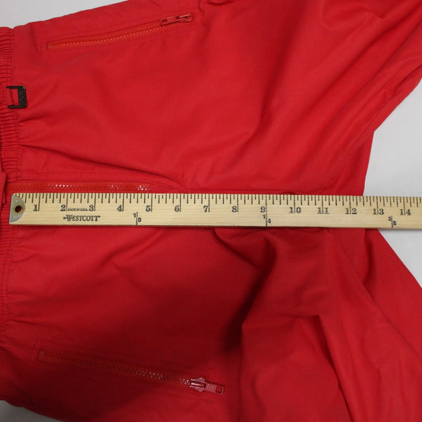 Fera Sz 8 Red Belted Pockets Inner Pockets Insulated Ski Nylon Suit