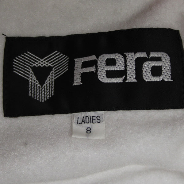 Fera Sz 8 Red Belted Pockets Inner Pockets Insulated Ski Nylon Suit