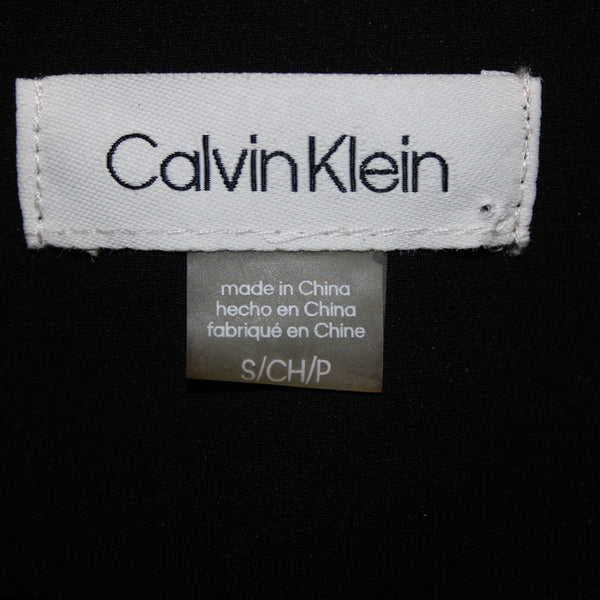 Calvin Klein NEW $69 Sz S Black Rhinestones Sheer 100% Polyester Wrap Sweater