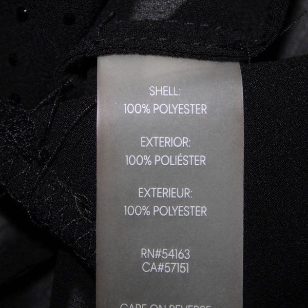 Calvin Klein NEW $69 Sz S Black Rhinestones Sheer 100% Polyester Wrap Sweater