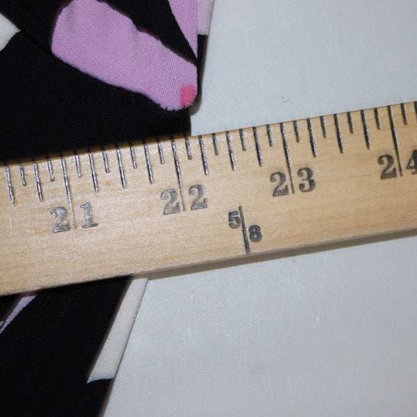 Calvin Klein Dress NEW $110 Sz 2x Black Purple Multi Color Floral Faux Wrap Poly