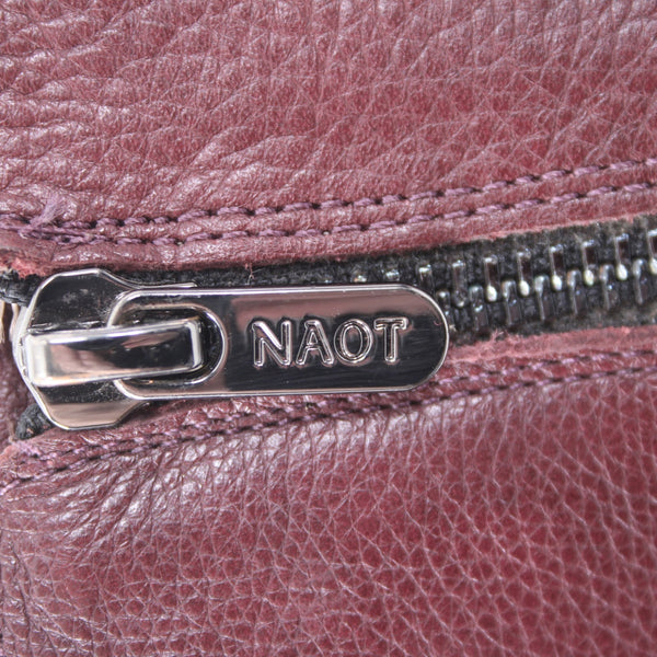 Naot Bootie Sz 40 Burgundy Red Side Zipper Closed Toe Leather 1" Bootie