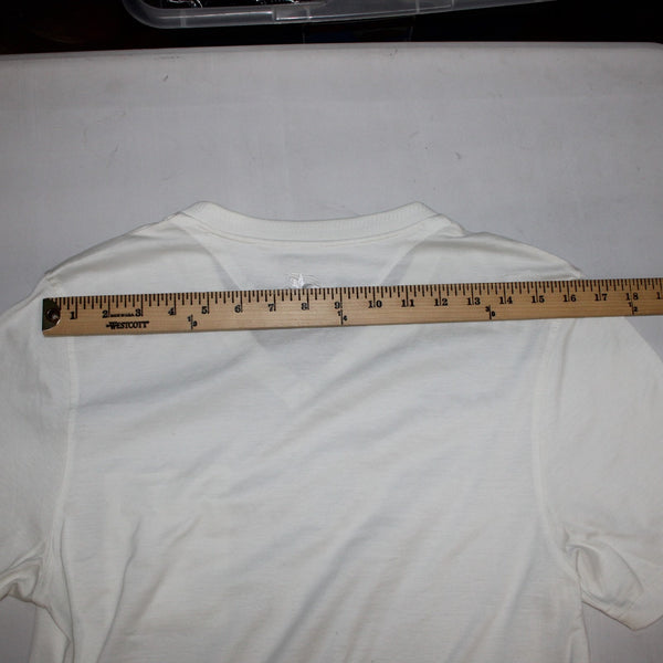 Burberry Shirt White Front Pocket V Neck Short Sleeve 100% Cotton Tee Shirt