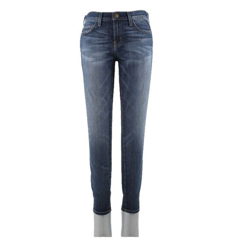 Current/Elliott Sz 28 x 30 Inseam Faded Blue Distressed Skinny Cotton Blend Jean