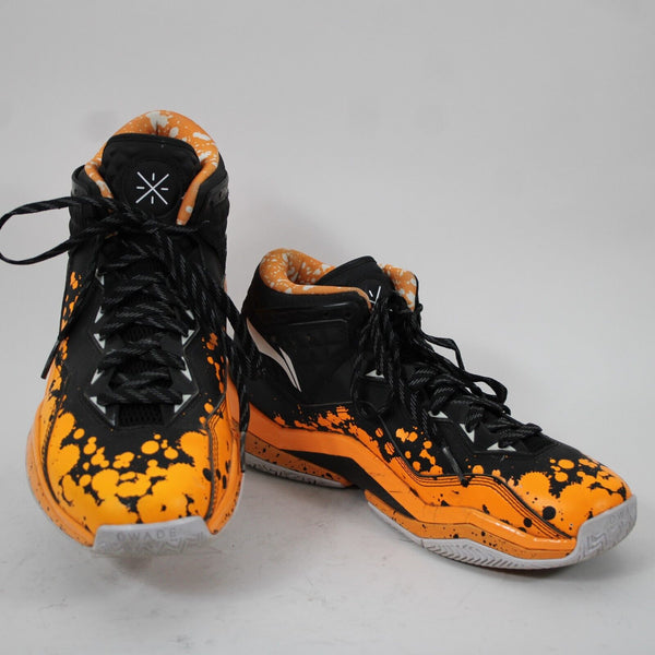 Way Of Wade Orange Drip Abaj013-43 Sz 13 Orange Black Lace Up Tennies AS IS Shoe