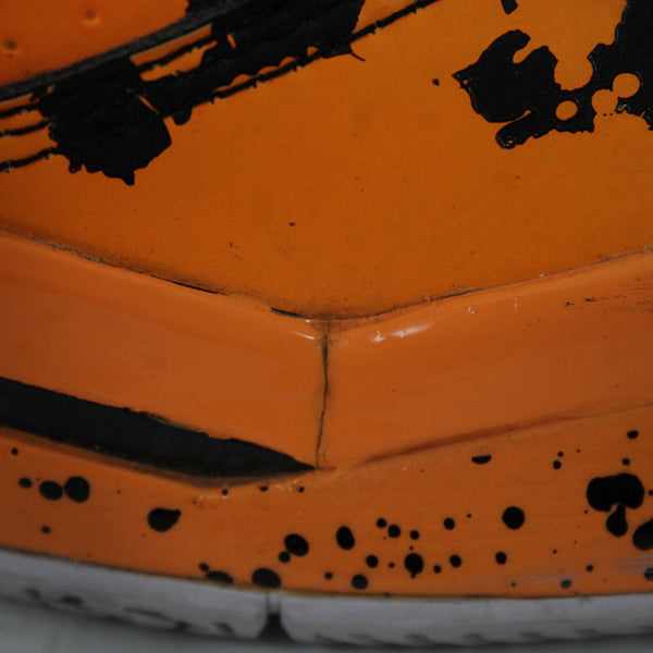 Way Of Wade Orange Drip Abaj013-43 Sz 13 Orange Black Lace Up Tennies AS IS Shoe