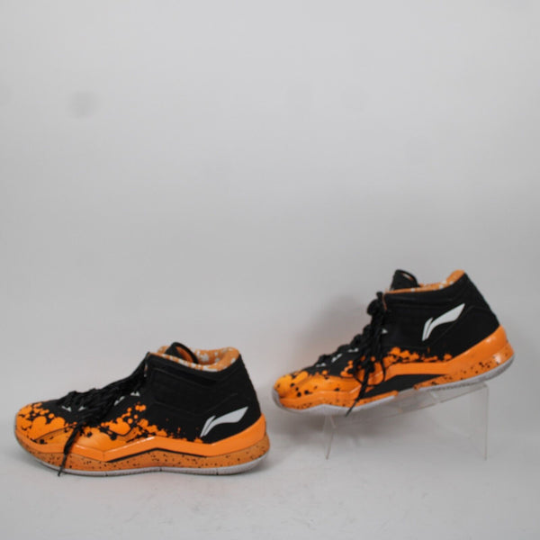 Way Of Wade Orange Drip Abaj013-43 Sz 13 Orange Black Lace Up Tennies AS IS Shoe