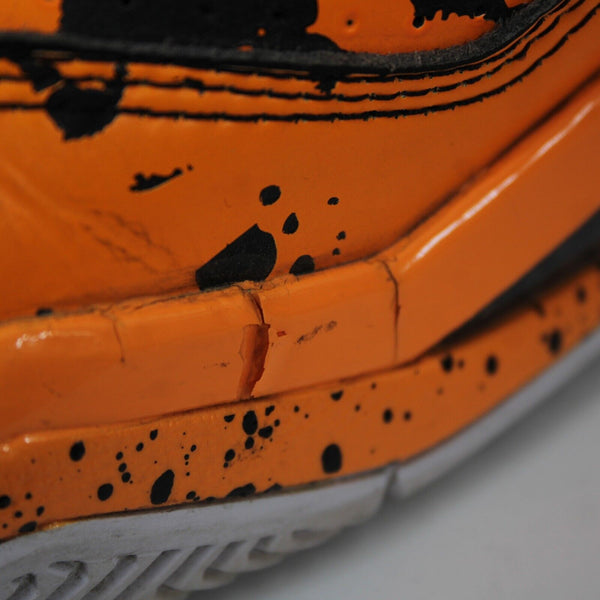 Way Of Wade Orange Drip Abaj013-43 Sz 13 Orange Black Lace Up Tennies AS IS Shoe