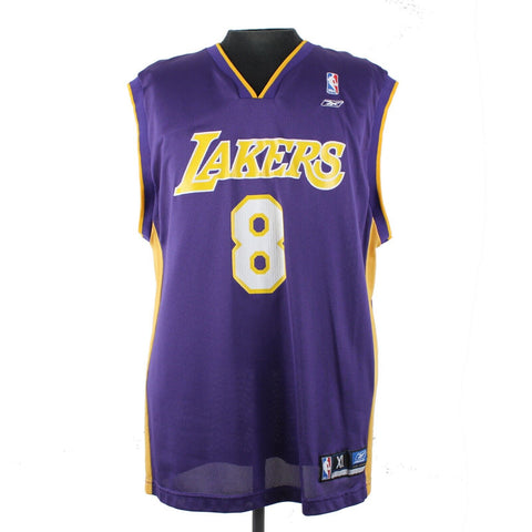 Reebox Lakers 8 Bryant Sz XL Purple Yellow 100% Nylon Jersey